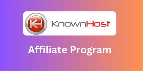 knownhost affiliate program